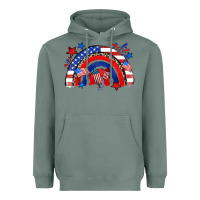 Sage American rainbow Heavyweight Hoodie - Zillion Design Studio