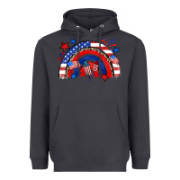 Smoke American rainbow Heavyweight Hoodie - Zillion Design Studio