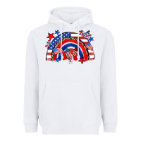 White American rainbow Heavyweight Hoodie - Zillion Design Studio