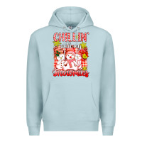 Blue Mist chillin  with my red snowmies Premium Hoodie - AdoDesignShop