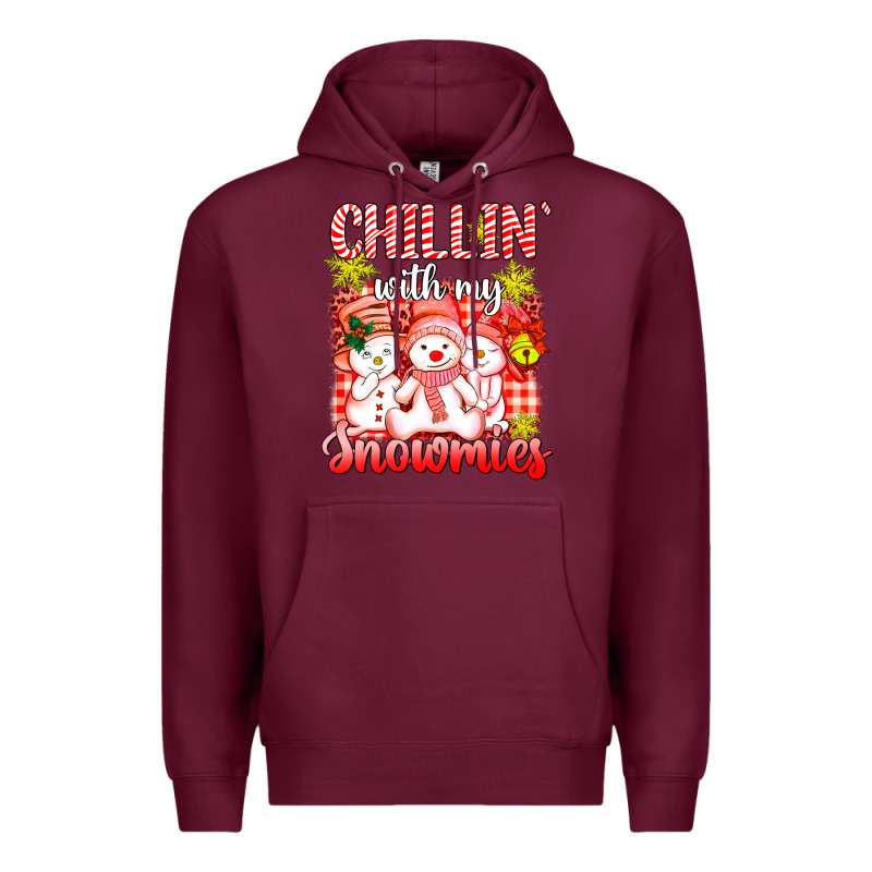 Chillin  With My Red Snowmies Premium Hoodie by AdoDesignShop | Teevron