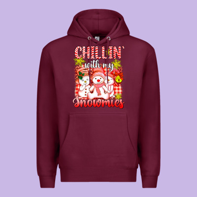 Chillin  With My Red Snowmies Premium Hoodie Designed By Adodesignshop