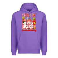 Purple chillin  with my red snowmies Premium Hoodie - AdoDesignShop