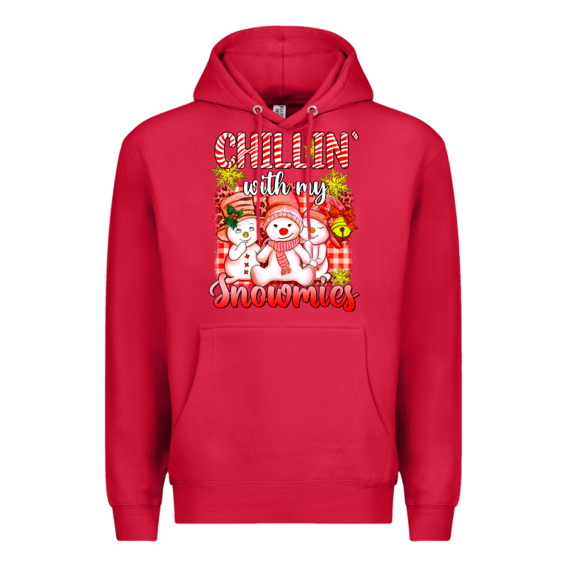 Chillin  With My Red Snowmies Premium Hoodie by AdoDesignShop | Teevron
