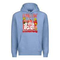 Colony Blue chillin  with my red snowmies Premium Hoodie - AdoDesignShop