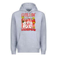 Heather Grey chillin  with my red snowmies Premium Hoodie - AdoDesignShop