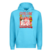 Ocean Blue chillin  with my red snowmies Premium Hoodie - AdoDesignShop