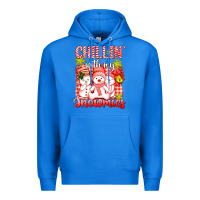 True Royal chillin  with my red snowmies Premium Hoodie - AdoDesignShop