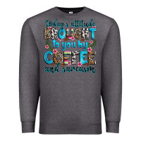 Charcoal Heather today's attitude brought to you by coffee and sarc Premium Sweatshirt - Zillion Design Studio