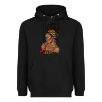 Black afro black woman profile juneteenth Heavyweight Hoodie - texasbilliewilder