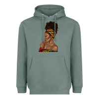 Sage afro black woman profile juneteenth Heavyweight Hoodie - texasbilliewilder