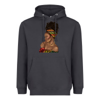 Smoke afro black woman profile juneteenth Heavyweight Hoodie - texasbilliewilder