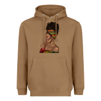 Toasted Coconut afro black woman profile juneteenth Heavyweight Hoodie - texasbilliewilder