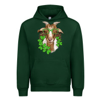 Forest Green st patricks goat with glasses Urban Hoodie - Artiststas