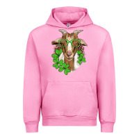 Fuchsia Pink st patricks goat with glasses Urban Hoodie - Artiststas