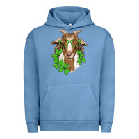 Pigment Pebble Blue st patricks goat with glasses Urban Hoodie - Artiststas