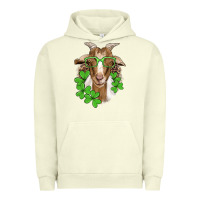Pigment Pistachio st patricks goat with glasses Urban Hoodie - Artiststas