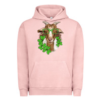 Pigment Salmon st patricks goat with glasses Urban Hoodie - Artiststas