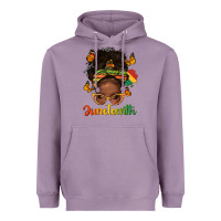 Lavender afro messy bun juneteenth Heavyweight Hoodie - texasbilliewilder