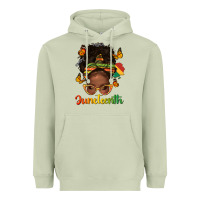 Matcha afro messy bun juneteenth Heavyweight Hoodie - texasbilliewilder