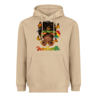 Mushroom afro messy bun juneteenth Heavyweight Hoodie - texasbilliewilder