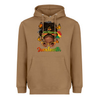 Toasted Coconut afro messy bun juneteenth Heavyweight Hoodie - texasbilliewilder