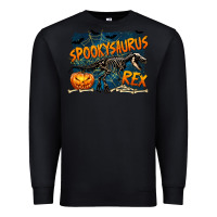 Black Spooky Saurus Rex Premium Sweatshirt - texasbilliewilder