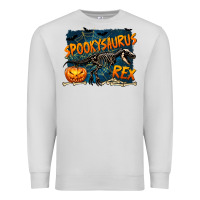 Dove Grey Spooky Saurus Rex Premium Sweatshirt - texasbilliewilder