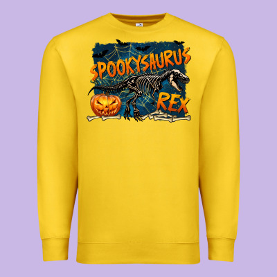 Spooky Saurus Rex Premium Sweatshirt Designed By Texasbilliewilder