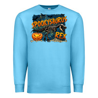 Ocean Blue Spooky Saurus Rex Premium Sweatshirt - texasbilliewilder