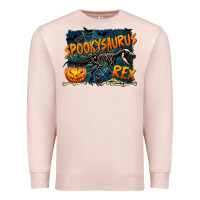 Pale Pink Spooky Saurus Rex Premium Sweatshirt - texasbilliewilder