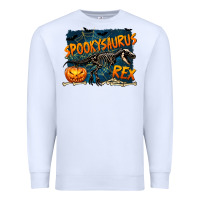 White Spooky Saurus Rex Premium Sweatshirt - texasbilliewilder