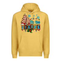 Antique Gold tis the season christmas tree cake ado Premium Hoodie - AdoDesignShop