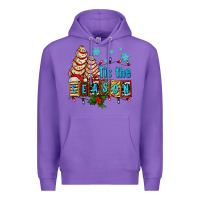 Purple tis the season christmas tree cake ado Premium Hoodie - AdoDesignShop