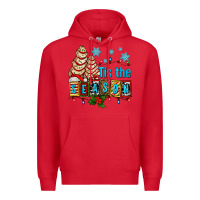Red tis the season christmas tree cake ado Premium Hoodie - AdoDesignShop