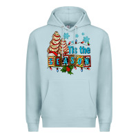 Blue Mist tis the season christmas tree cake ado Premium Hoodie - AdoDesignShop