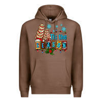 Chestnut tis the season christmas tree cake ado Premium Hoodie - AdoDesignShop