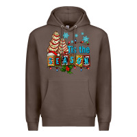 Coffee tis the season christmas tree cake ado Premium Hoodie - AdoDesignShop