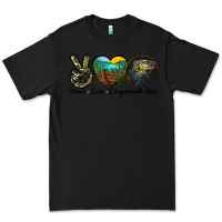 Black peace love largemouth bass Premium Tee - LillyAllenDesigns