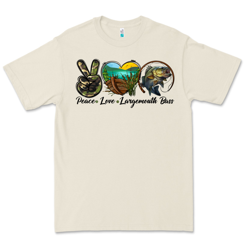 Peace Love Largemouth Bass Premium Tee by LillyAllenDesigns | Teevron
