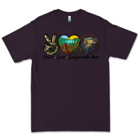 Plum peace love largemouth bass Premium Tee - LillyAllenDesigns