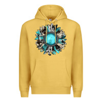 Antique Gold western sunflower gemstone Premium Hoodie - JahusDesignShop