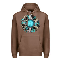 Chestnut western sunflower gemstone Premium Hoodie - JahusDesignShop