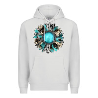 Dove Grey western sunflower gemstone Premium Hoodie - JahusDesignShop