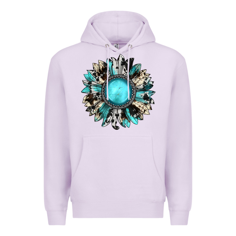 Western Sunflower Gemstone Premium Hoodie by JahusDesignShop | Teevron