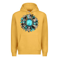 Mustard western sunflower gemstone Premium Hoodie - JahusDesignShop