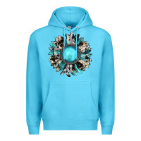 Ocean Blue western sunflower gemstone Premium Hoodie - JahusDesignShop