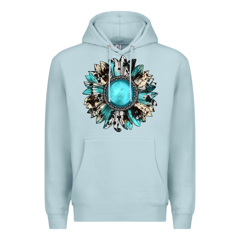 Western Sunflower Gemstone Premium Hoodie by JahusDesignShop | Teevron