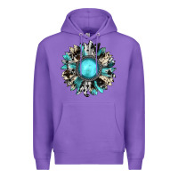 Purple western sunflower gemstone Premium Hoodie - JahusDesignShop