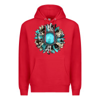 Red western sunflower gemstone Premium Hoodie - JahusDesignShop